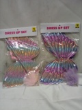 Qty 2  Fairy Wings and Wand Dress Up Set