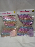 Qty 2  Fairy Wings and Wand Dress Up Set