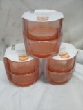 Qty 3 Glass Stackable Catchall 2pk