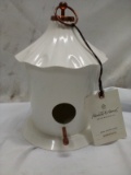 Metal & Copper Finish Birdhouse 8.5” tall