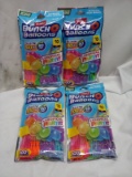4 Packs of 100+ ZURU Fill and Tie Tropical Party Bunch-O-Balloons