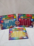 Lot of 3 Assorted Color Non-Toxic Squashies Sensory Toys for Ages 5+