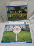 Qty 2 Happy Birthday Yard Signs