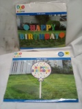 Qty 2 Happy Birthday Yard Signs