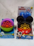 Qty 2 Mini Bubble Machine with Bubble Solution