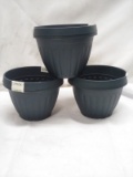 Qty 3 Plastic Pot 2pk 6” diameter