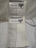 Qty 2 Rectangle 52” x 70” Tablecloth 100% Cotton