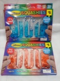 Qty 2 Glitter Squashies Ages 5+