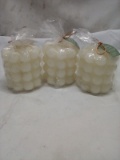 Qty 3 Unscented Bubble Pillar Candle 3.25”