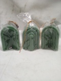 Qty 3 Unscented Arch Pillar Candle 3.75”