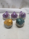 Qty 5 Cement Bird Garden Decor