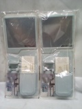 Qty 2 Stick On Mirror & Shower Caddy Set