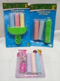 Lot of 3 Assorted Chalk and Holder Packs for Ages 3+