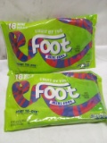 2 Bags of 18 Fruit by The Foot Mini Feet Rolls