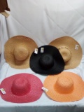 Lot of 5 Assorted Floppy Hats