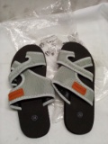 Pair of Grey and Black Size 39 Womens Fashion Sandals