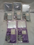 Lot of 5 Assorted Color Stick-on Mirror and Shower Caddy Sets