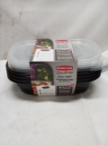 4 Pack of Rubbermaid Take Along Meal Prep Food Containers