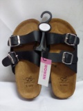 Pair of Womens Small (5/6) Bobbie Brooks Black and Cork Style Sandals