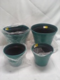 Lot of 4 Assorted Size Planters