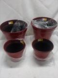 Lot of 4 Assorted Size Planters