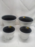 Lot of 4 Assorted Size Planters