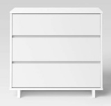 Room Essentials 3 Drawer White 29.625”x19.5”x32.25” Dresser- MSRP $125.00