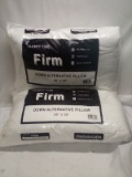 Qty 2 Sleepy Time Firm Down Alternative Pillow 20” x 28” Standard/Queen