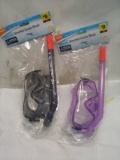Qty 2 Adult Snorkel Swim Mask