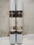 Qty 2 Solid White Vinyl Adhesive Roll 12” x 36”