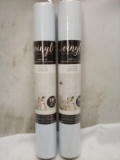 Qty 2 Solid White Vinyl Adhesive Roll 12” x 36”