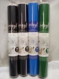 Qty 4 Adhesive Roll Vinyl 12” x 36” Qty 2-Black Qty 1-Green Qty 1-Blue