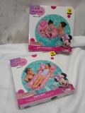 2Pc Minnie Mouse Swimming Lot- (1) Baby Watercraft, (1) Swim Raft