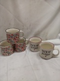 Lot of 5 Assorted Print ORLY 17oz Ceramic Mugs