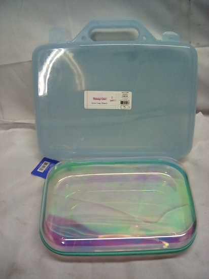 Storage Case with secure snap closures/ Zip Up Hard Pencil Case