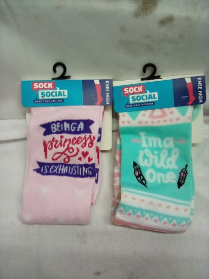Qty 2 Knee High Socks