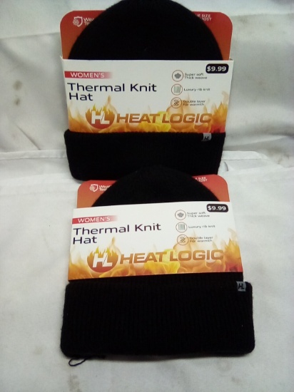 Qty 2 Heat Logic Thermal Knit Women’s Hats