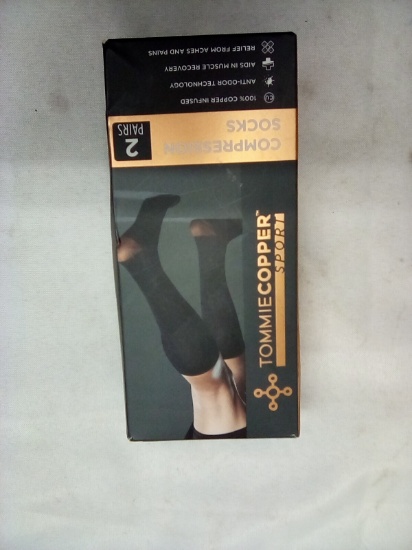 Tommie Copper Compression Socks 2 Pair Size Small/Medium