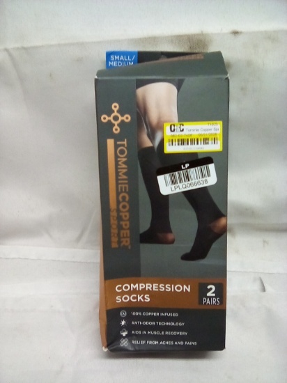 Tommie Copper Sport Compression Socks 2pair Size Small/ Medium