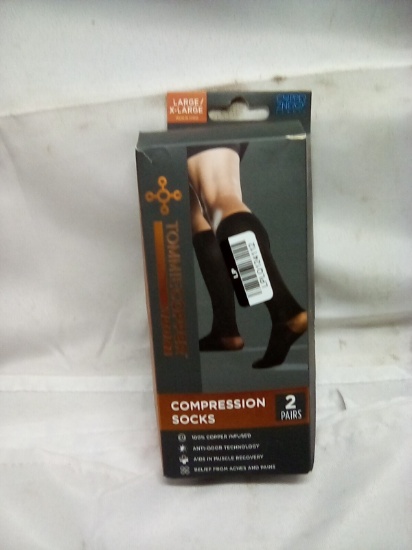 Tommie Copper Sport Compression Socks 2pair Size Large/X Large