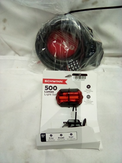 Schwinn 500Lumen Light Set/ Cable Lock