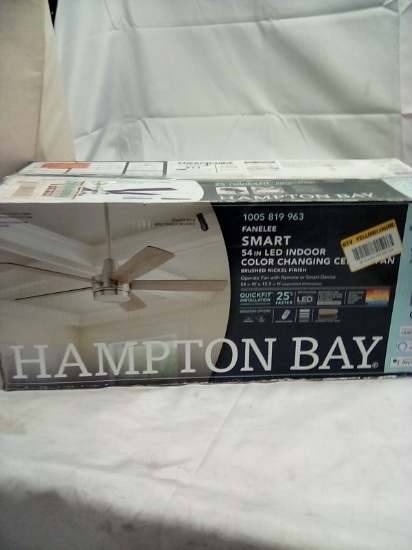 54” LED Indoor Color Changing Light Ceiling Fan Reversible Blades