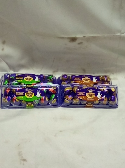 Cadbury Creme and Carmel Mini Eggs Qty 4 Packs of 12 2 Packs of Each