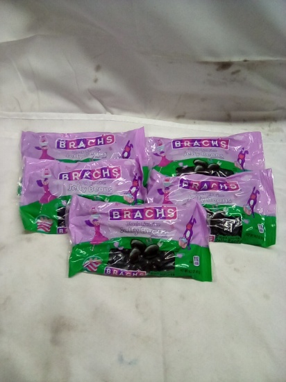 Brachs Black Licorice Jelly Beans 14.5 oz Bags Qty 5 Bags