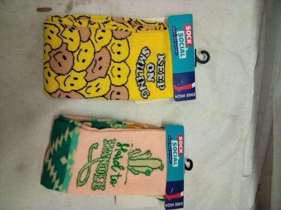 Sock Social Knee Hight Qty 2 Pair