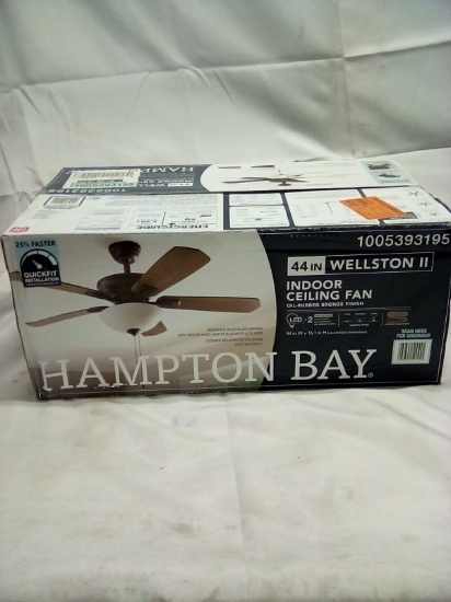 44” Indoor Ceiling Fan Oil Rubbed Finish Reversible Blades