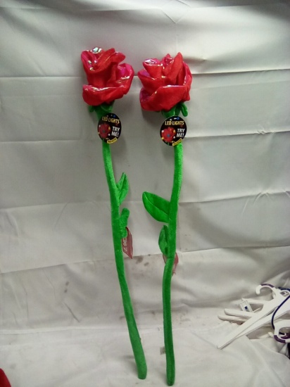 Jumbo LED Light Up Roses 33” T Qty 2