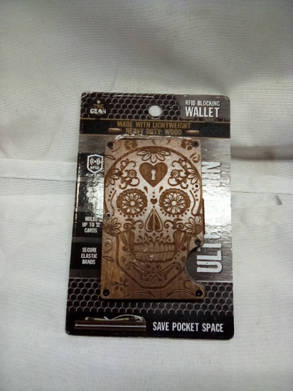 Ultra Thin RFDI Blocking Wallet Skull Design