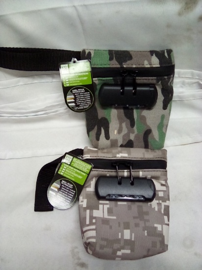 Qty 2 Locking Canvas Bags