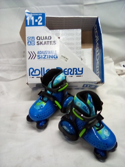 Boys 11-2 Adjustable Size Roller Derby Quad Skates